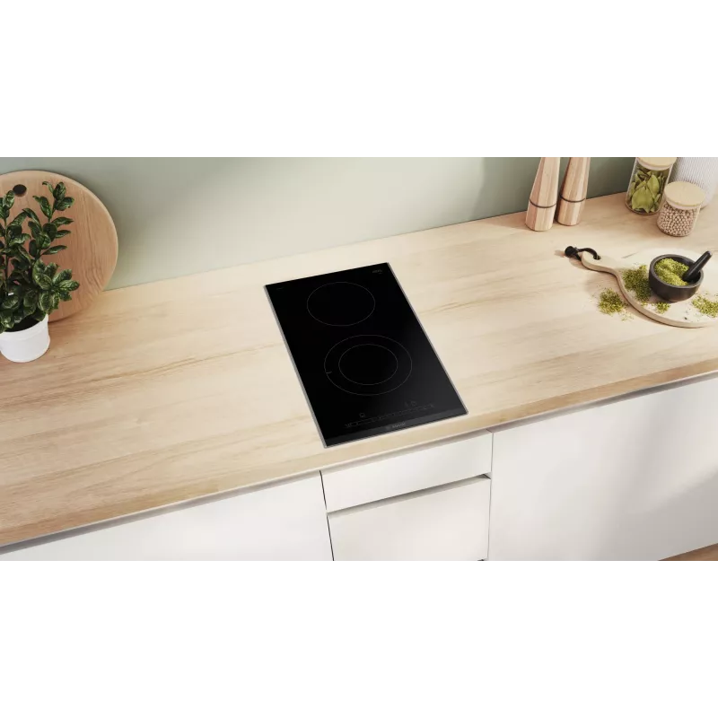 Bosch Serie 6 PKF375FP2E kaitlentė juoda įmontuojama 30 cm keraminė 2 zonų