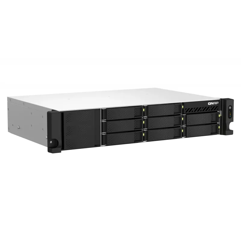 QNAP TS-873AEU-4G NAS / saugojimo serveris Rack (2U) Ryzen Embedded V1500B 4 GB DDR4 0 TB QuTS hero Juoda