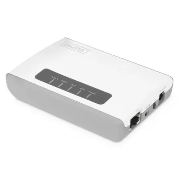 DIGITUS DN-13024 2 prievadų USB 2.0 belaidis tinklo serveris NAS USB spausdintuvų serveris