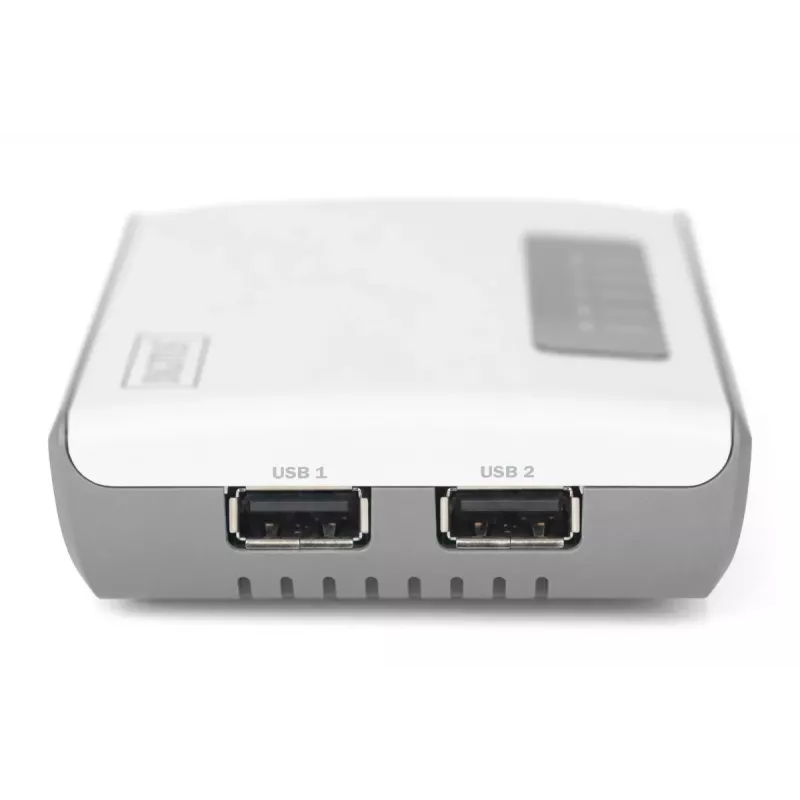 DIGITUS DN-13024 2 prievadų USB 2.0 belaidis tinklo serveris NAS USB spausdintuvų serveris