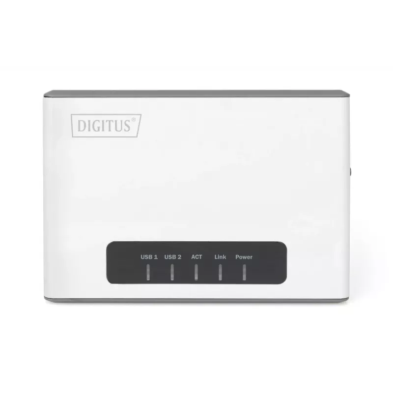 DIGITUS DN-13024 2 prievadų USB 2.0 belaidis tinklo serveris NAS USB spausdintuvų serveris