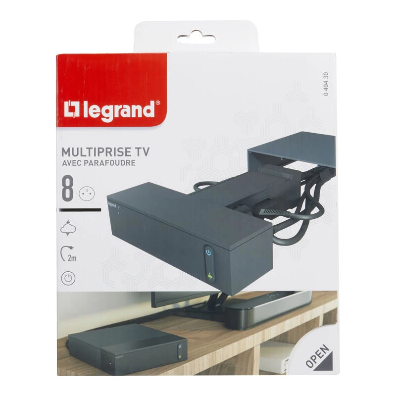 Legrand 049430 ilgintuvas 2 m 8 AC lizdai Vidaus Juoda