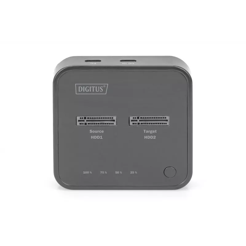Digitus Dual M.2 NVMe SSD Dock su USB-C ir neprisijungus klonavimo funkcija