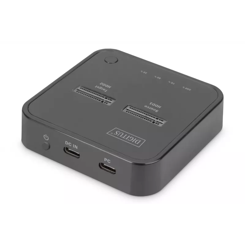 Digitus Dual M.2 NVMe SSD Dock su USB-C ir neprisijungus klonavimo funkcija