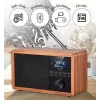 Nešiojamas radijas Adler AD 1184 su DAB+/FM/AM skaitmeniniu imtuvu, Bluetooth 5.0, 15W, SD/USB, žadintuvu, juoda/medis