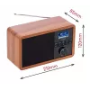 Nešiojamas radijas Adler AD 1184 su DAB+/FM/AM skaitmeniniu imtuvu, Bluetooth 5.0, 15W, SD/USB, žadintuvu, juoda/medis