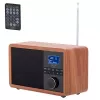Nešiojamas radijas Adler AD 1184 su DAB+/FM/AM skaitmeniniu imtuvu, Bluetooth 5.0, 15W, SD/USB, žadintuvu, juoda/medis