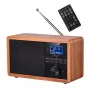 Nešiojamas radijas Adler AD 1184 su DAB+/FM/AM skaitmeniniu imtuvu, Bluetooth 5.0, 15W, SD/USB, žadintuvu, juoda/medis