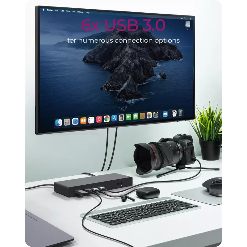 ICY BOX IB-DK2245AC belaidė stotelė USB 3.2 Gen 1 (3.1 Gen 1) Type-C juoda