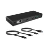 ICY BOX IB-DK2245AC belaidė stotelė USB 3.2 Gen 1 (3.1 Gen 1) Type-C juoda