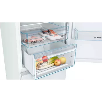 Bosch Serie 4 KGN36VWED šaldytuvas-šaldiklis, laisvai pastatomas, 326 L, baltas