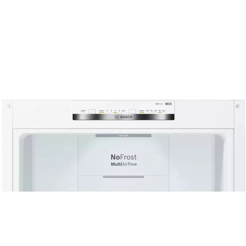 Bosch Serie 4 KGN36VWED šaldytuvas-šaldiklis, laisvai pastatomas, 326 L, baltas