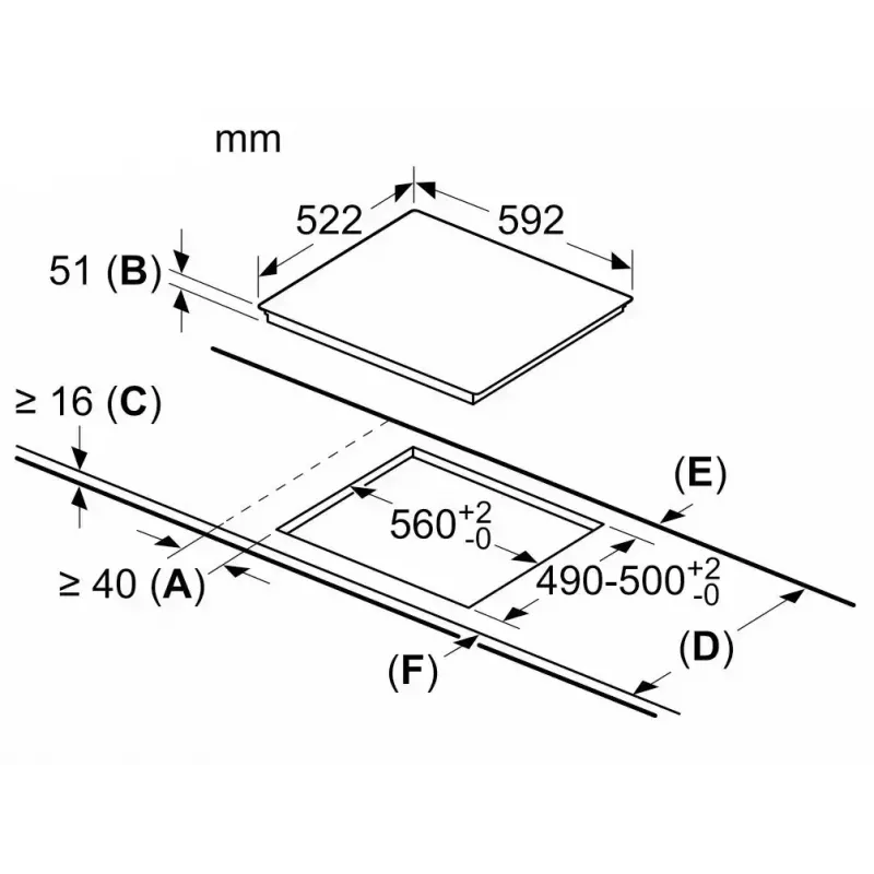 Bosch PIE611BB5E indukcinė kaitlentė įmontuojama 60 cm 4 zonos juoda