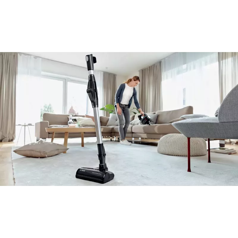 Bosch BBS712A belaidis dulkių siurblys 2-in-1 šluota, baterija, sausas valymas, Higienos filtras, be maišelio, 0.3 l, grafitas
