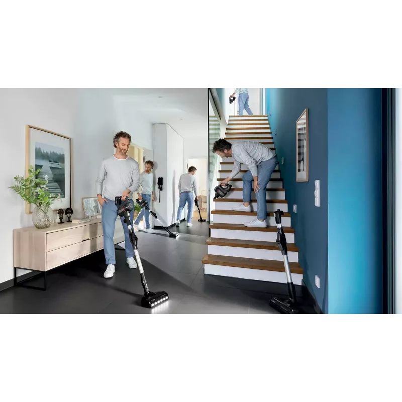 Bosch BBS712A belaidis dulkių siurblys 2-in-1 šluota, baterija, sausas valymas, Higienos filtras, be maišelio, 0.3 l, grafitas