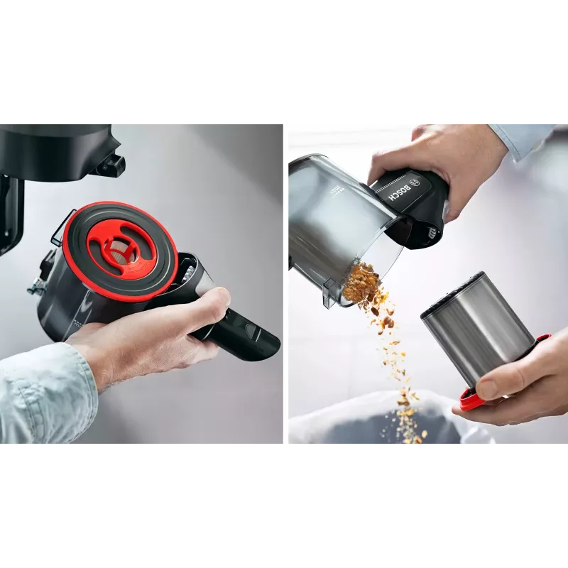 Bosch BBS712A belaidis dulkių siurblys 2-in-1 šluota, baterija, sausas valymas, Higienos filtras, be maišelio, 0.3 l, grafitas