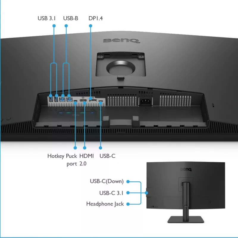 BenQ PD3205U monitor 80 cm (31,5 colio) 3840 x 2160 pikselių 4K Ultra HD LCD juodas