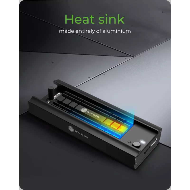 ICY BOX IB-180MC-C31 SSD dėklas M.2 juodas
