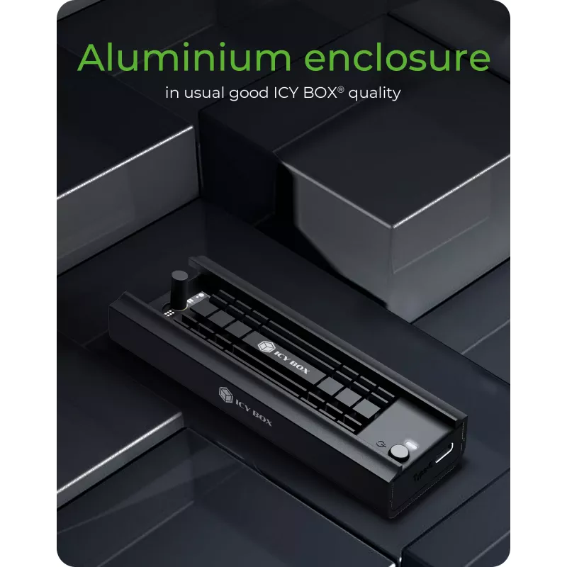 ICY BOX IB-180MC-C31 SSD dėklas M.2 juodas