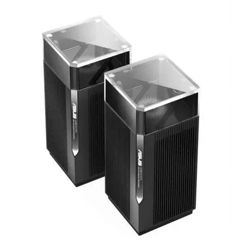 ASUS ZenWiFi Pro ET12 triju juostų (2,4 GHz / 5 GHz / 6 GHz) Wi-Fi 6E (802.11ax) juodas 3 vidinės antenos