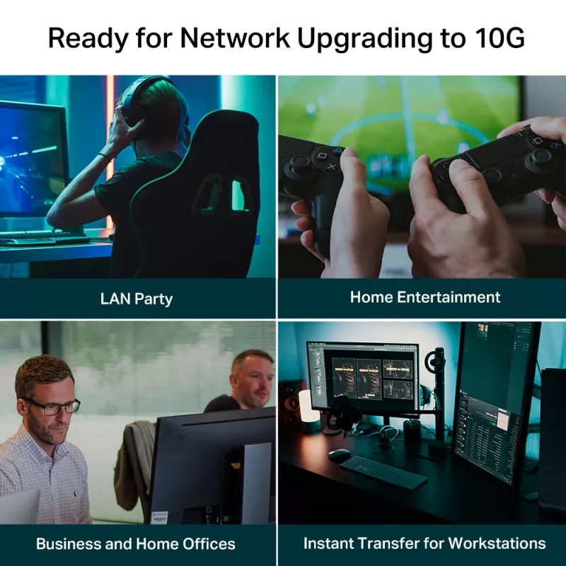 Nevaldomas jungiklis TP-Link TL-SX105 5 prievadų 10G stalinis jungiklis