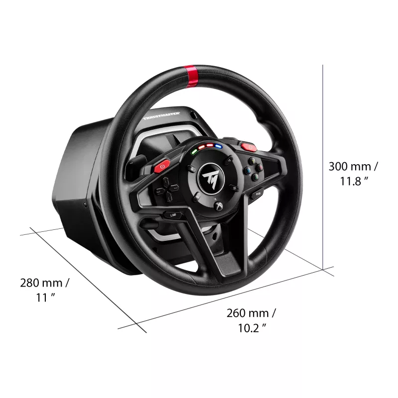 Thrustmaster T128 Black USB vairas su pedalais T2PM, PC / Xbox
