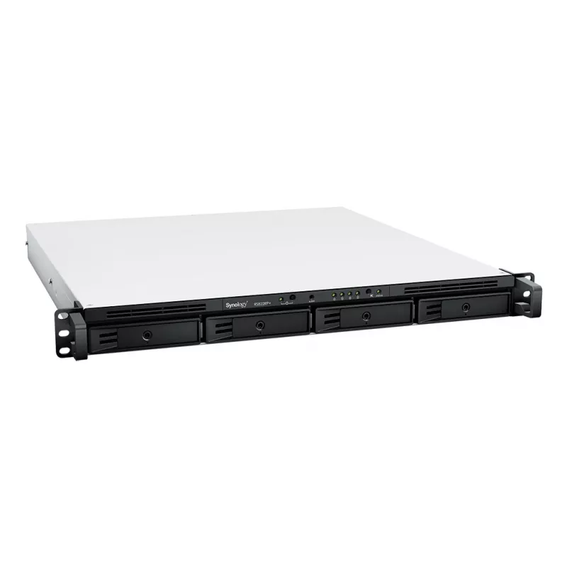 Synology RackStation RS822RP+ 1U 4 kamerų NAS serveris be diskų su pertekliniu maitinimu