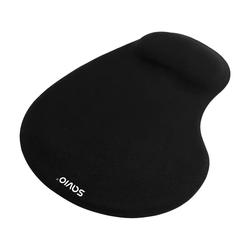 Pelės kilimėlis SAVIO MP-01B su gelio riešo atrama, 3 mm storis, 230×190 mm, juodas