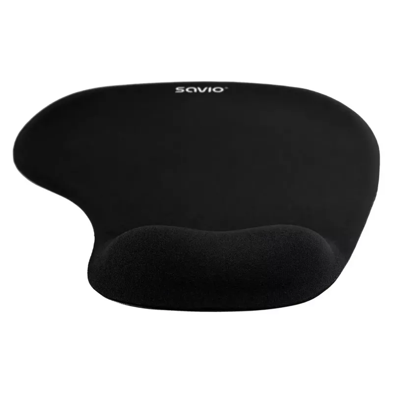 Pelės kilimėlis SAVIO MP-01B su gelio riešo atrama, 3 mm storis, 230×190 mm, juodas
