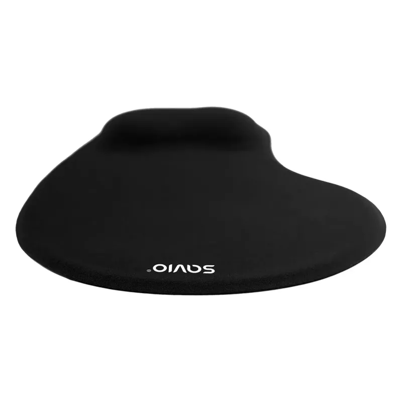 Pelės kilimėlis SAVIO MP-01B su gelio riešo atrama, 3 mm storis, 230×190 mm, juodas