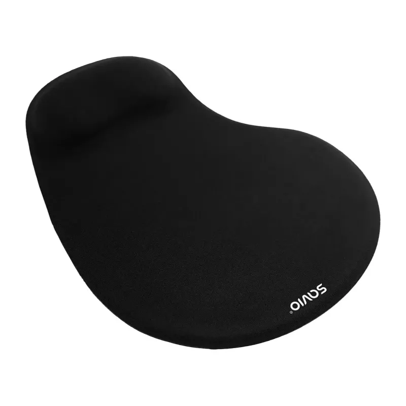 Pelės kilimėlis SAVIO MP-01B su gelio riešo atrama, 3 mm storis, 230×190 mm, juodas