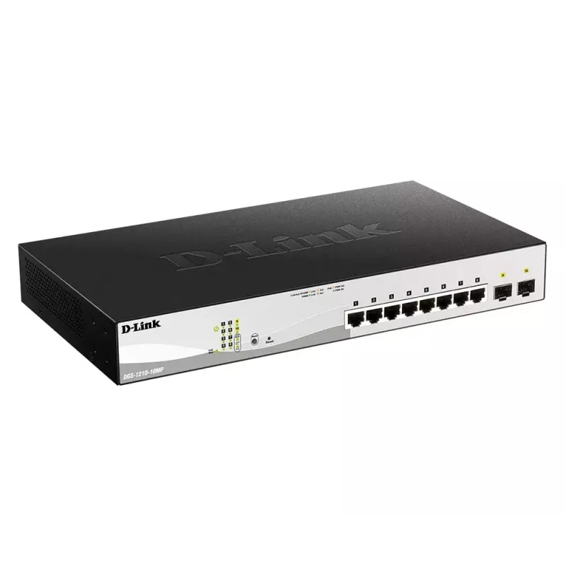 D-Link DGS-1210-52MP valdomas L2 Gigabit Ethernet (10/100/1000) Power over Ethernet (PoE) jungiklis, juodas/pilkas