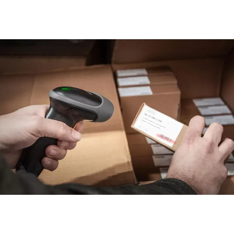 DIGITUS 2D brūkšninių kodų skaitytuvas QR kodams su 2 m USB-RJ45 laidu ir laikikliu