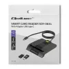 Kortelių skaitytuvas QOLTEC 50634 USB Type-C, ABS korpusas, 90×69 mm, 1,0 m kabelis, juodas