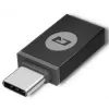 Kortelių skaitytuvas QOLTEC 50634 USB Type-C, ABS korpusas, 90×69 mm, 1,0 m kabelis, juodas