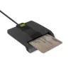 Kortelių skaitytuvas QOLTEC 50634 USB Type-C, ABS korpusas, 90×69 mm, 1,0 m kabelis, juodas
