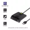 Kortelių skaitytuvas QOLTEC 50634 USB Type-C, ABS korpusas, 90×69 mm, 1,0 m kabelis, juodas