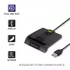 Kortelių skaitytuvas QOLTEC 50634 USB Type-C, ABS korpusas, 90×69 mm, 1,0 m kabelis, juodas