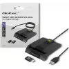 Kortelių skaitytuvas QOLTEC 50634 USB Type-C, ABS korpusas, 90×69 mm, 1,0 m kabelis, juodas