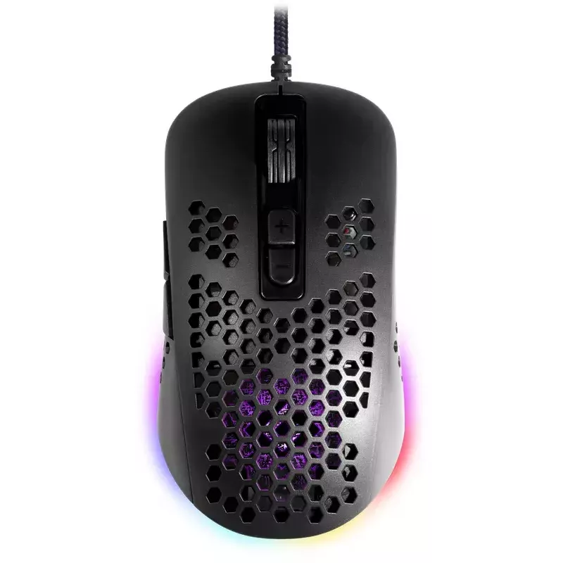 Žaidimų pelė DEFENDER SHEPARD GM-620L – optinė, dešinei rankai, iki 12800 DPI, 7 mygtukai, USB Type-A, juoda, 1,7 m laidas