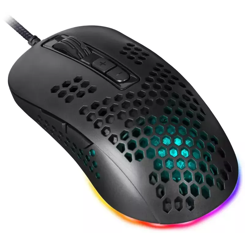 Žaidimų pelė DEFENDER SHEPARD GM-620L – optinė, dešinei rankai, iki 12800 DPI, 7 mygtukai, USB Type-A, juoda, 1,7 m laidas
