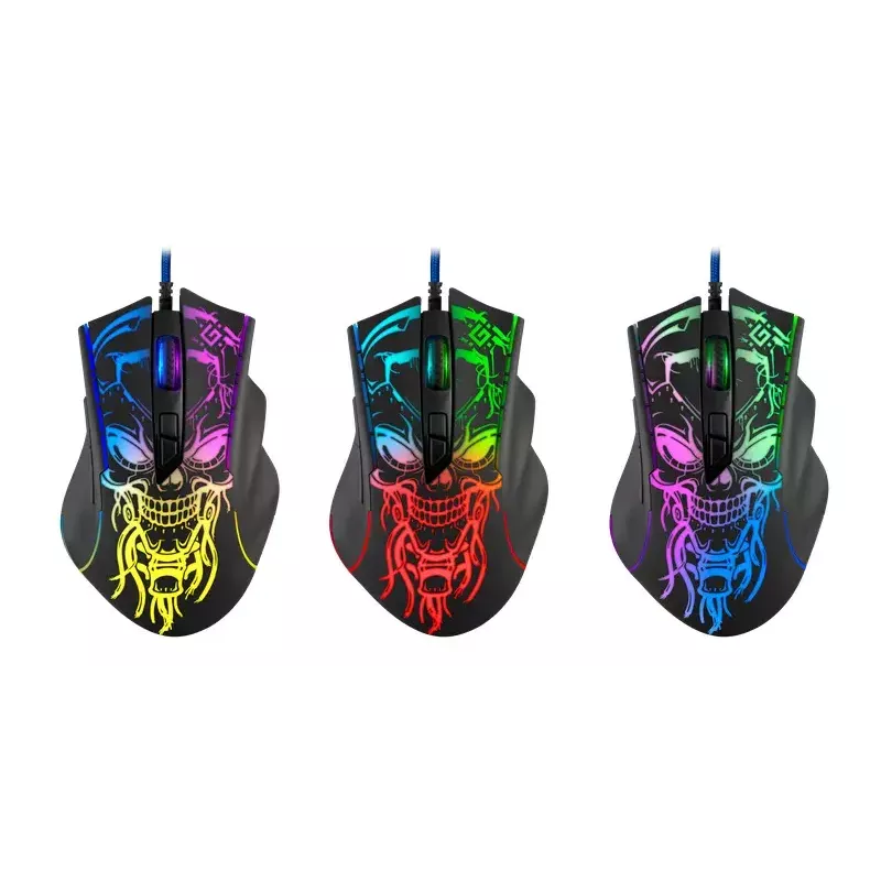 Žaidimų pelė DEFENDER BULLETSTORM GM-928 – optinė, 7200 DPI, ambidekstrinė, 6–7 mygtukai, USB Type-A, juoda