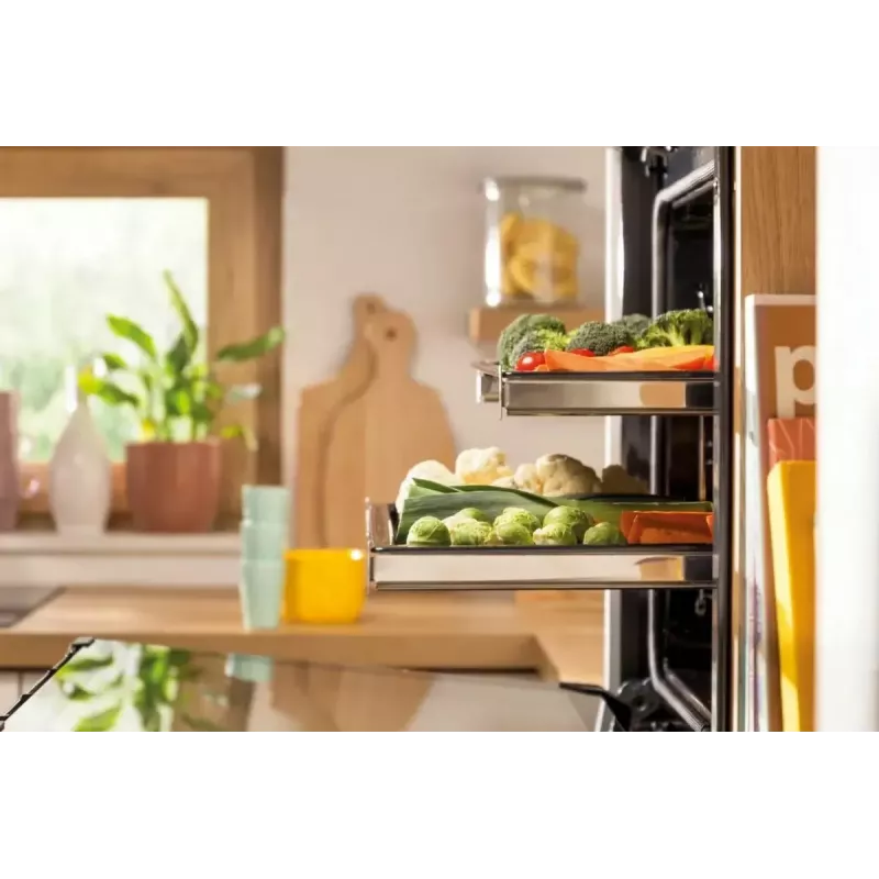 Įmontuojama orkaitė Gorenje BOS6737E06FBG — 77 L, daugiafunkcė, EcoClean, garai, konvekcija, mechaninis valdymas, 59,5×59,5 cm, juoda