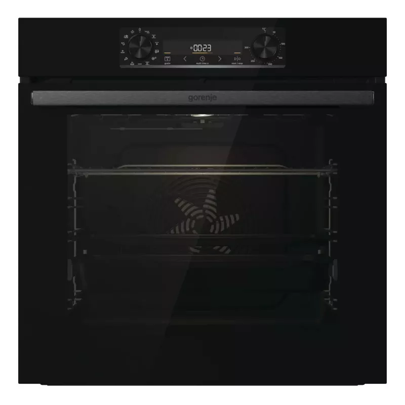Įmontuojama orkaitė Gorenje BOS6737E06FBG — 77 L, daugiafunkcė, EcoClean, garai, konvekcija, mechaninis valdymas, 59,5×59,5 cm, juoda