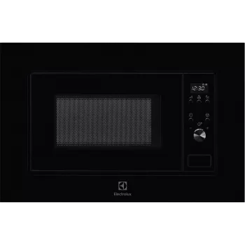 Įmontuojama solo mikrobangų krosnelė Electrolux LMS2203EMK, 700 W, 5 galios lygių, 24,5 cm sukamoji lėkštė, LED ekranas, nerūdijančio plieno vidus, juoda