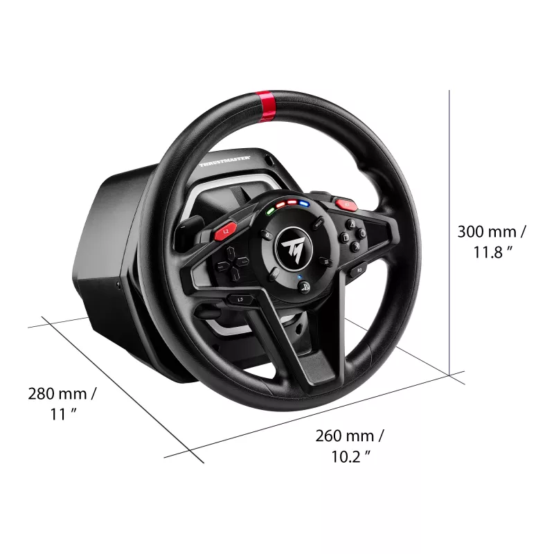 Thrustmaster T128 Black Vairas su pedalais USB PC, PlayStation 4, PlayStation 5