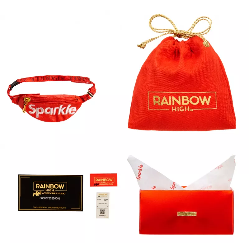 Rainbow High aksesuarų studijos serija 1, H asortimentas PDQ lėlių krepšyje