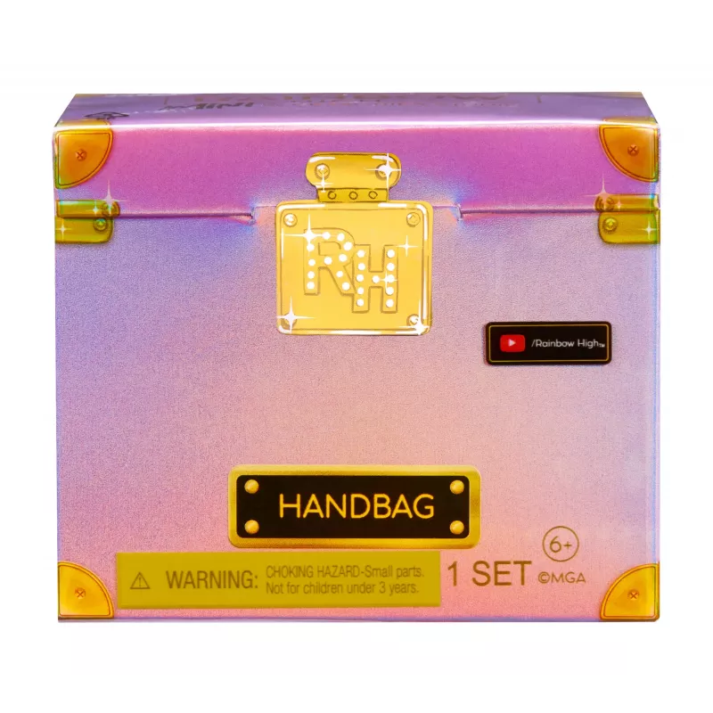 Rainbow High aksesuarų studijos serija 1, H asortimentas PDQ lėlių krepšyje