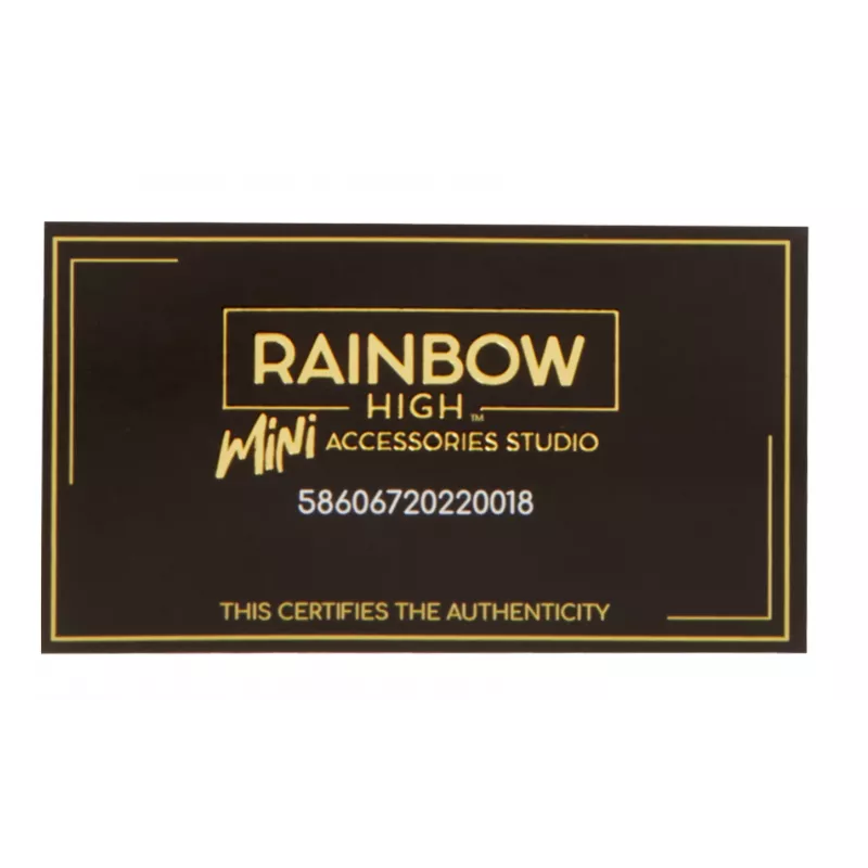 Rainbow High aksesuarų studijos serija 1, H asortimentas PDQ lėlių krepšyje