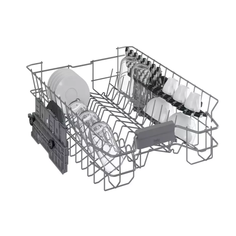 Siauroji indaplovė Beko BDFS15020X, 10 komplektų, 45 cm, 47 dB, 5 programų, inverterinis variklis